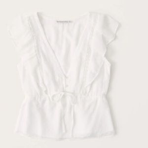 Size Small Abercrombie & Fitch White Flowey Blouse